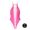 Ouch! Glow Body échancré ouvert à l'entrejambe avec dos nu Rose Fluo